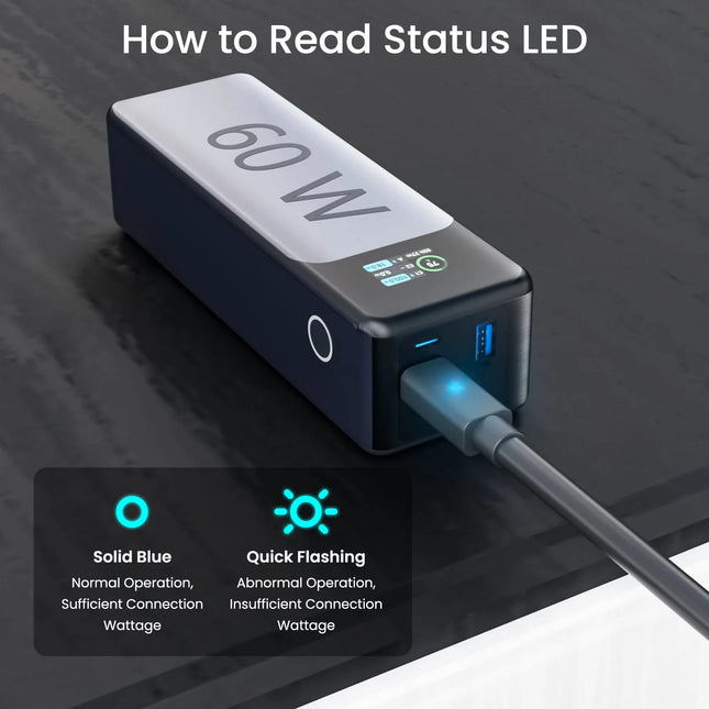 STARGEAR Mini 140W USB-C to DC Power Cable with LED for Starlink Mini 2m / 5m