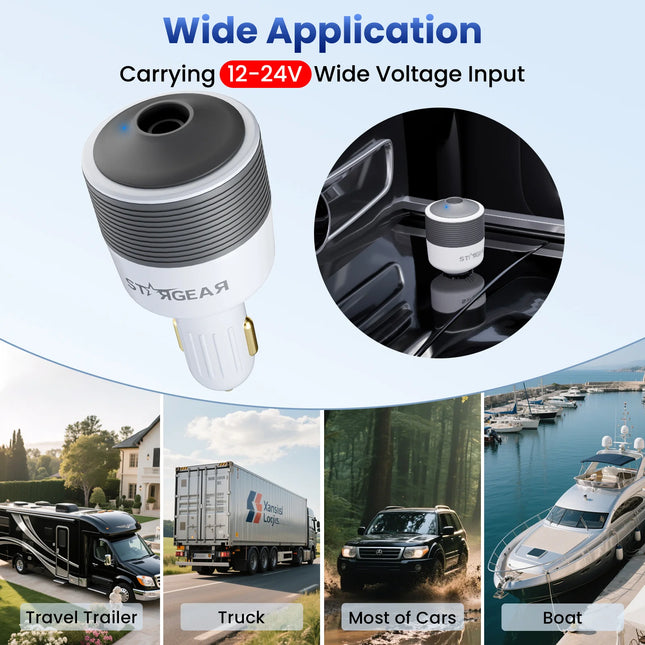 STARGEAR Mini Car Adapter 12-24V 60W Step-Up Converter