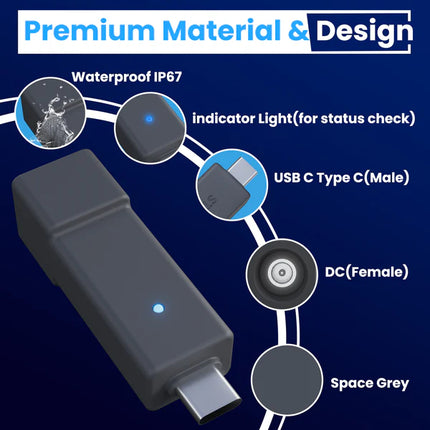 STARGEAR Mini USB-C to DC Adapter