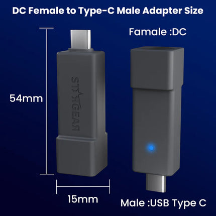 STARGEAR Mini USB-C to DC Adapter