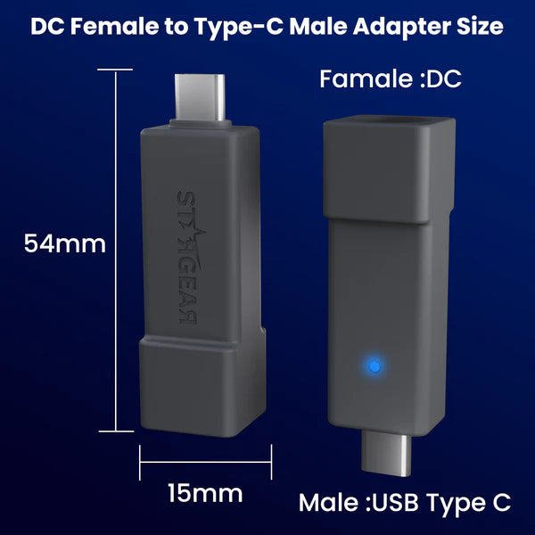 STARGEAR Mini USB-C to DC Adapter
