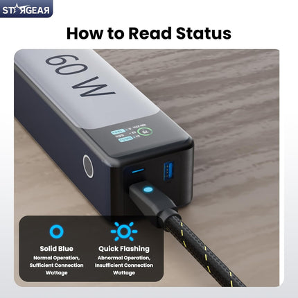 STARGEAR Mini USB-C Rugged Power Cable 2m