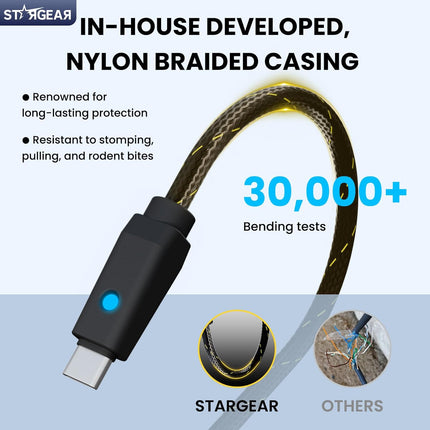 STARGEAR Mini USB-C Rugged Power Cable 2m