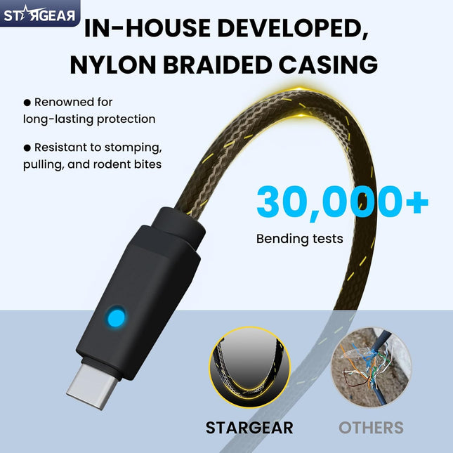 STARGEAR Mini USB-C Rugged Power Cable 2m