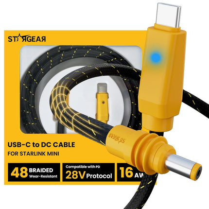 STARGEAR Mini USB-C Rugged Power Cable 2m