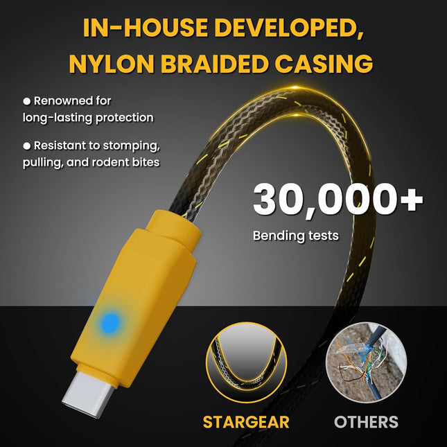 STARGEAR Mini USB-C Rugged Power Cable 2m